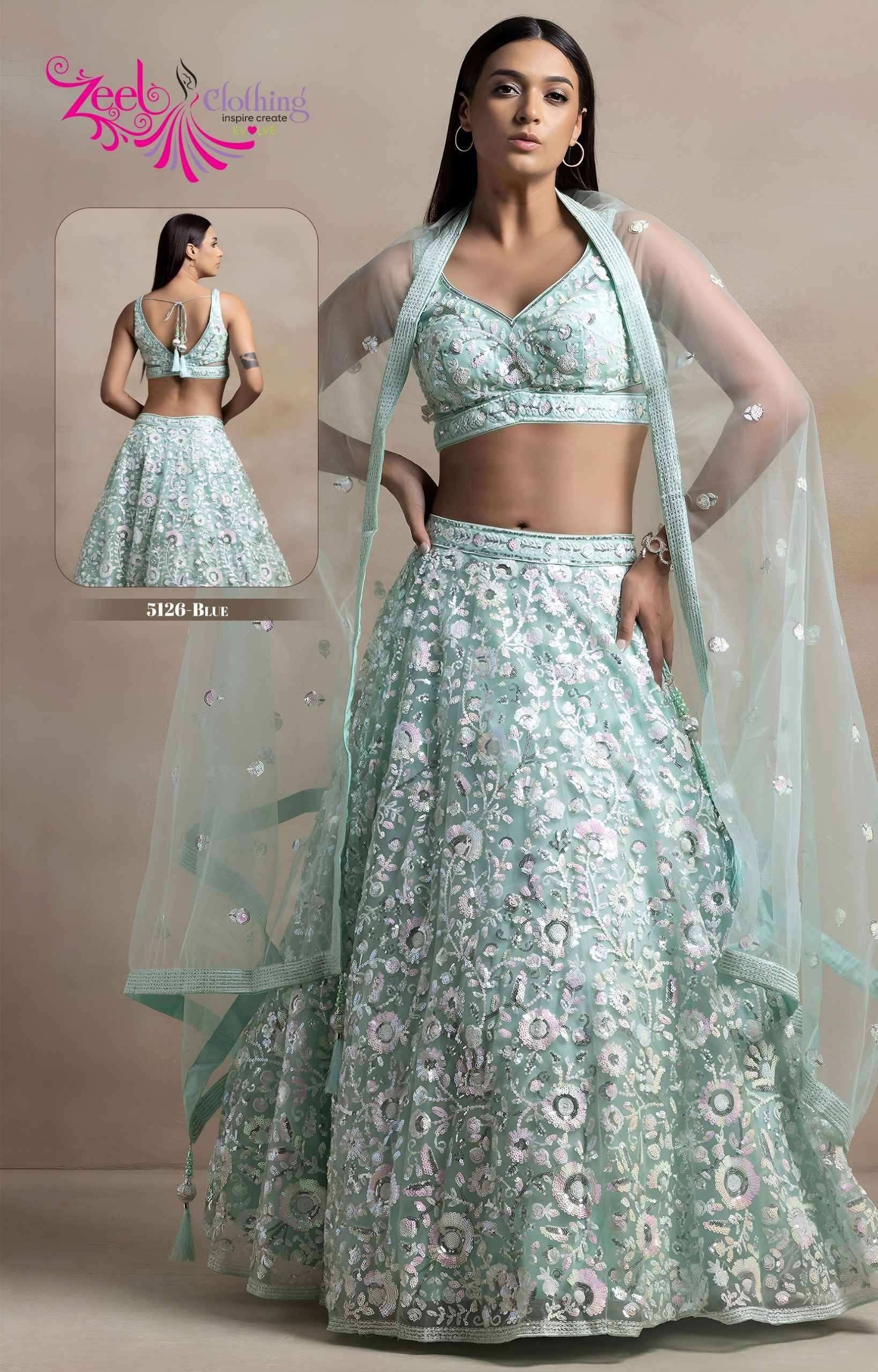 VOL-35 5126 Series By Zeel Clothing Designer Beautiful Collection Occasional Wear & Party Wear Soft Net Lehengas At Wholesale Price